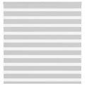 Vidaxl zebra rolgordijn 150x150 cm stofbreedte 145,9 cm lichtgrijs