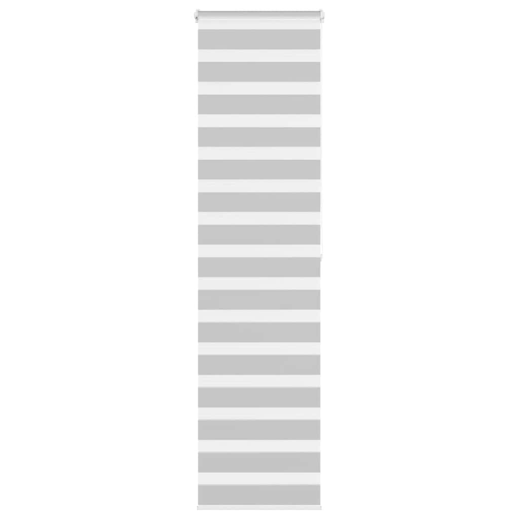 VidaXL Zebra-Rollo 55 x 200 cm, Stoffbreite 50,9 cm, hellgrau