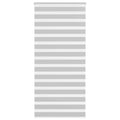 Vidaxl zebra rolgordijn 100x200 cm stofbreedte 95,9 cm lichtgrijs