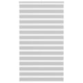 Vidaxl zebra rolgordijn 125x200 cm stofbreedte 120,9 cm lichtgrijs