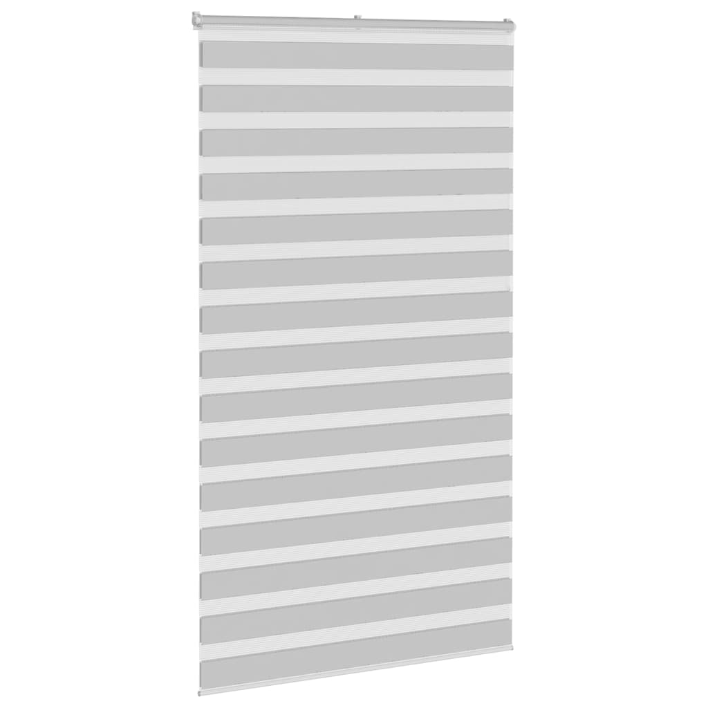 VidaXL Zebra-Rollo 125 x 200 cm, Stoffbreite 120,9 cm, hellgrau