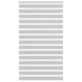 Vidaxl zebra rolgordijn 130x200 cm stofbreedte 125,9 cm lichtgrijs
