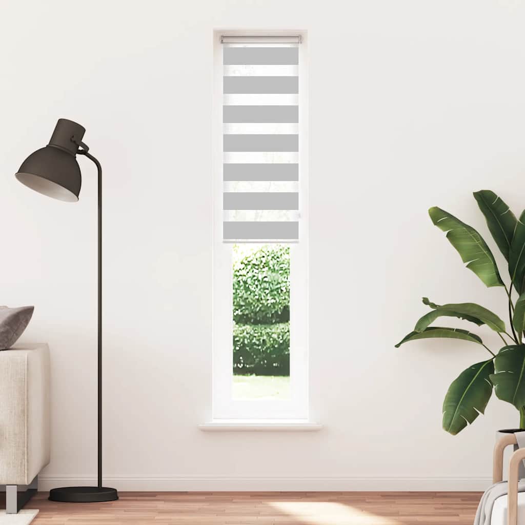 VidaXL Zebra-Rollo 40 x 230 cm, Stoffbreite 35,9 cm, hellgrau