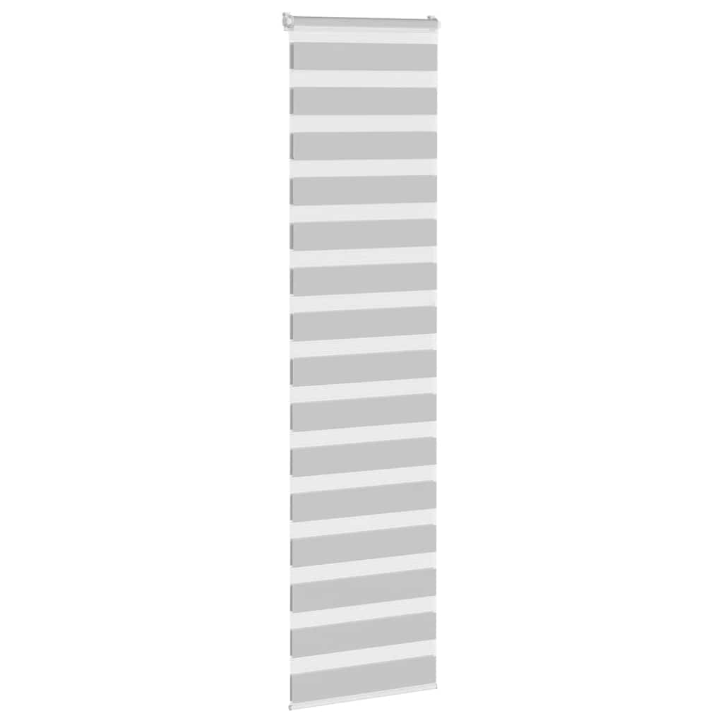 Vidaxl zebra rolgordijn 55x230 cm stofbreedte 50,9 cm lichtgrijs