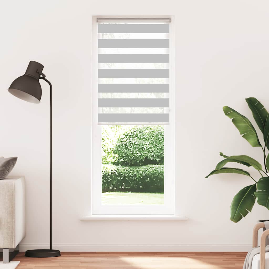 VidaXL Zebra-Rollo 85 x 230 cm, Stoffbreite 80,9 cm, hellgrau