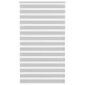 Vidaxl zebra rolgordijn 135x230 cm stofbreedte 130,9 cm lichtgrijs