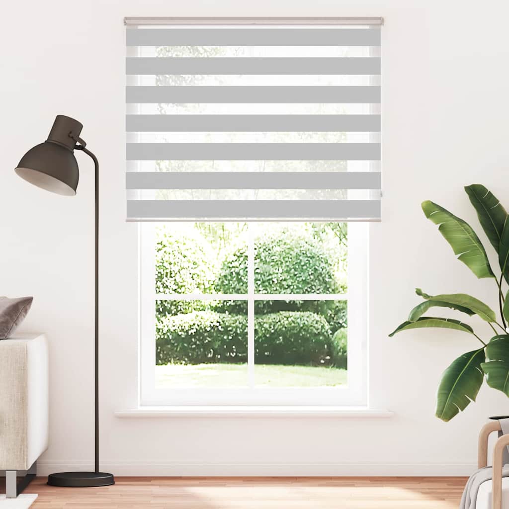 VidaXL Zebra-Rollo 145 x 230 cm, Stoffbreite 140,9 cm, hellgrau