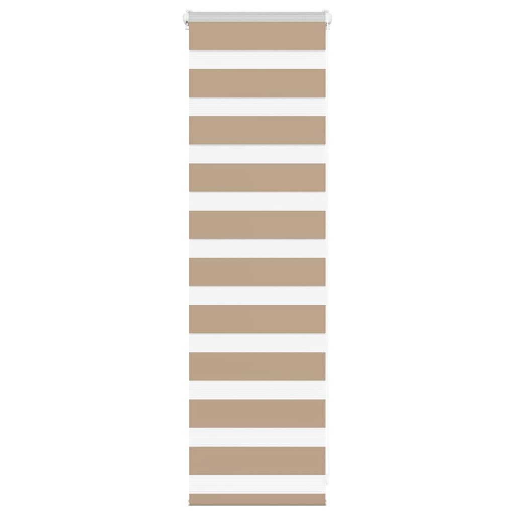 VidaXL Zebra-Rollo 50 x 100 cm, Stoffbreite 45,9 cm, Polyester, sandbraun