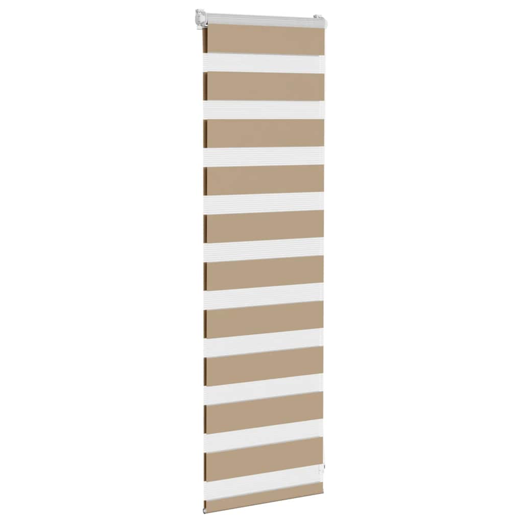 VidaXL Zebra-Rollo 50 x 100 cm, Stoffbreite 45,9 cm, Polyester, sandbraun