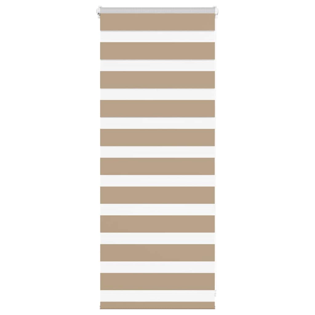 VidaXL Zebra-Rollo 60 x 100 cm, Stoffbreite 55,9 cm, Polyester, sandbraun