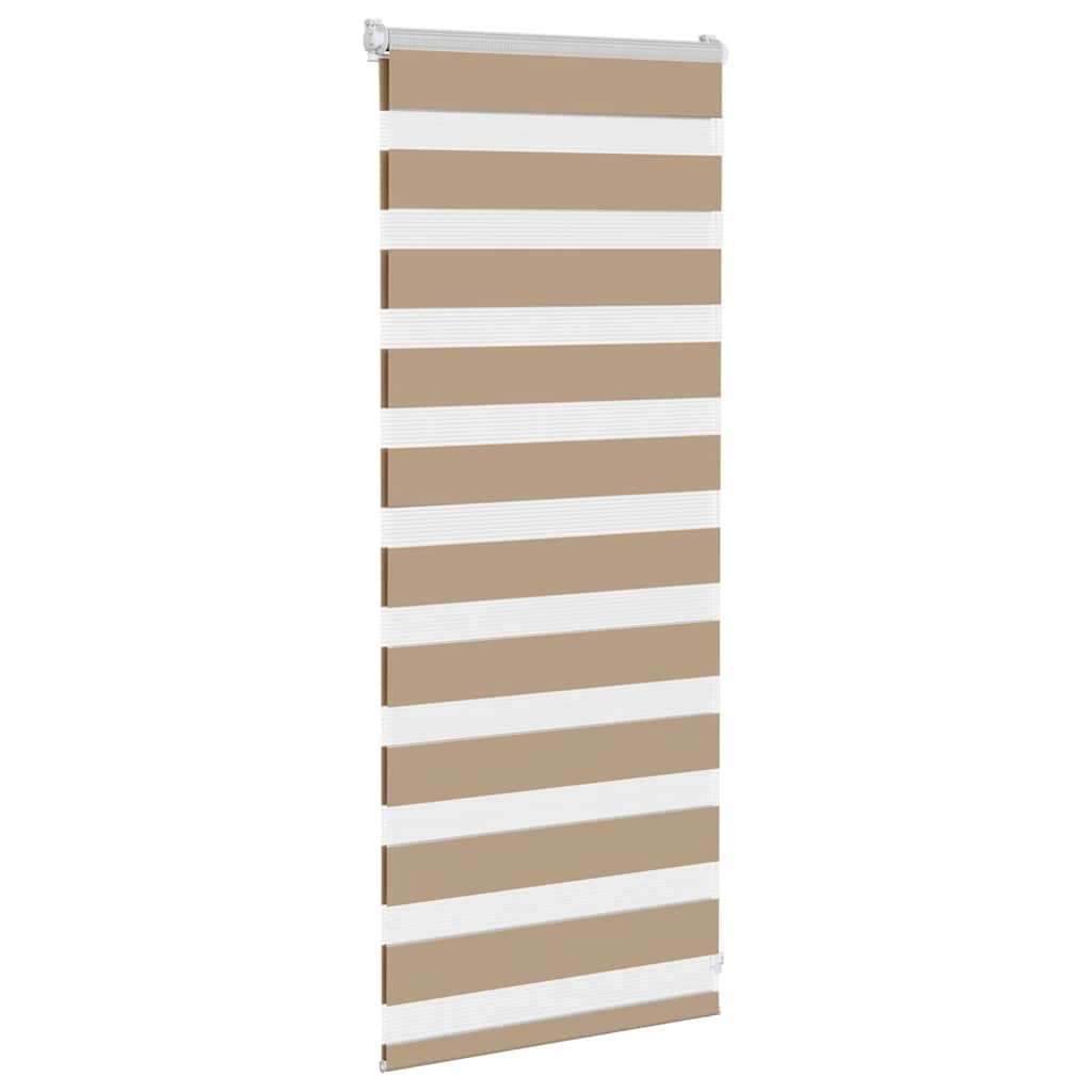 VidaXL Zebra-Rollo 60 x 100 cm, Stoffbreite 55,9 cm, Polyester, sandbraun