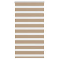 Vidaxl zebra blind 85x100 cm stofbreedte 80,9 cm polyester zandbruin