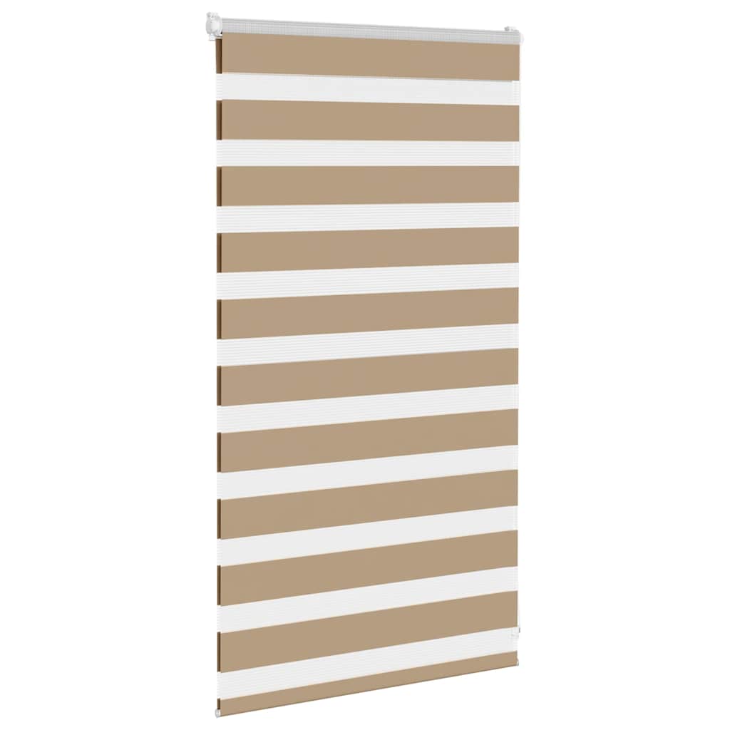 Vidaxl zebra blind 90x100 cm stofbreedte 85,9 cm polyester zandbruin