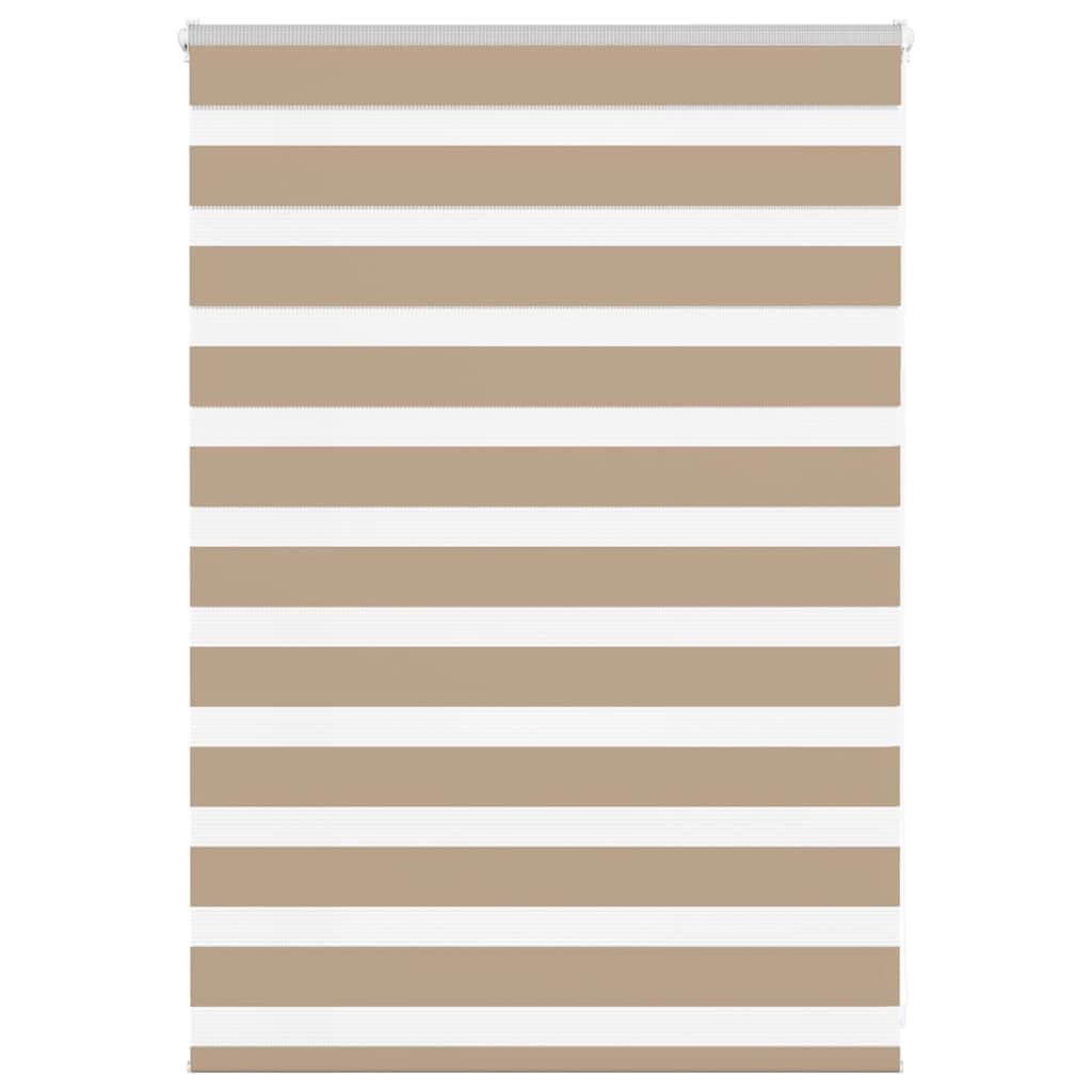 Vidaxl zebra blind 95x100 cm stofbreedte 90,9 cm polyester zandbruin