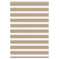 Vidaxl zebra blind 100x100 cm stofbreedte 95,9 cm polyester zandbruin