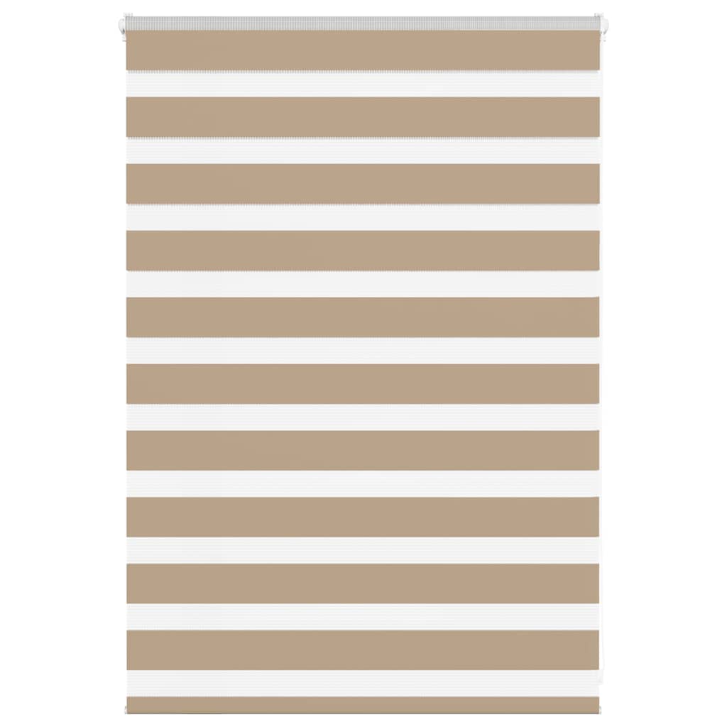 Vidaxl zebra blind 110x100 cm stofbreedte 105,9 cm polyester zandbruin