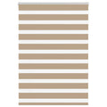 Vidaxl zebra blind 115x100 cm stofbreedte 110,9 cm polyester zandbruin