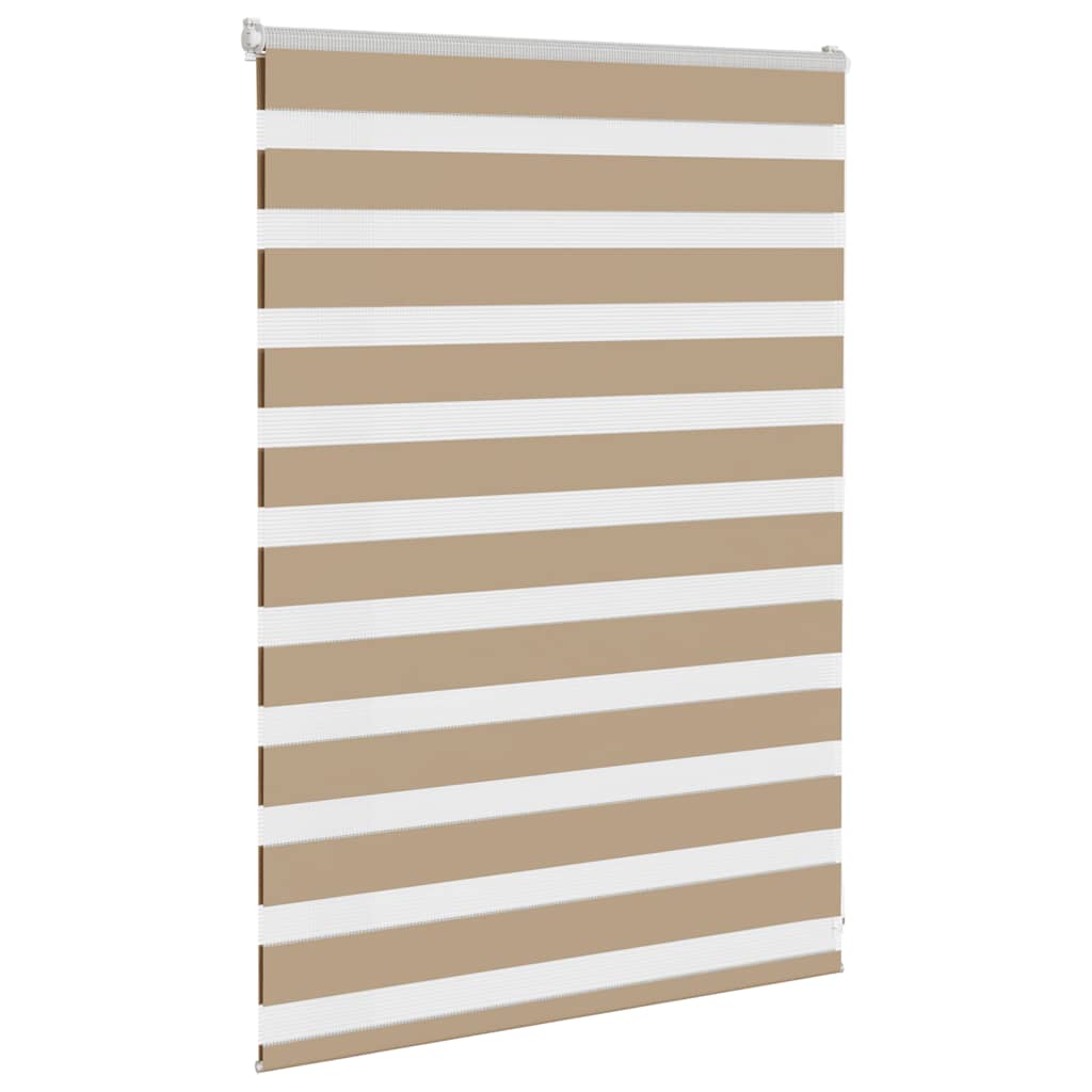 Vidaxl zebra blind 115x100 cm stofbreedte 110,9 cm polyester zandbruin