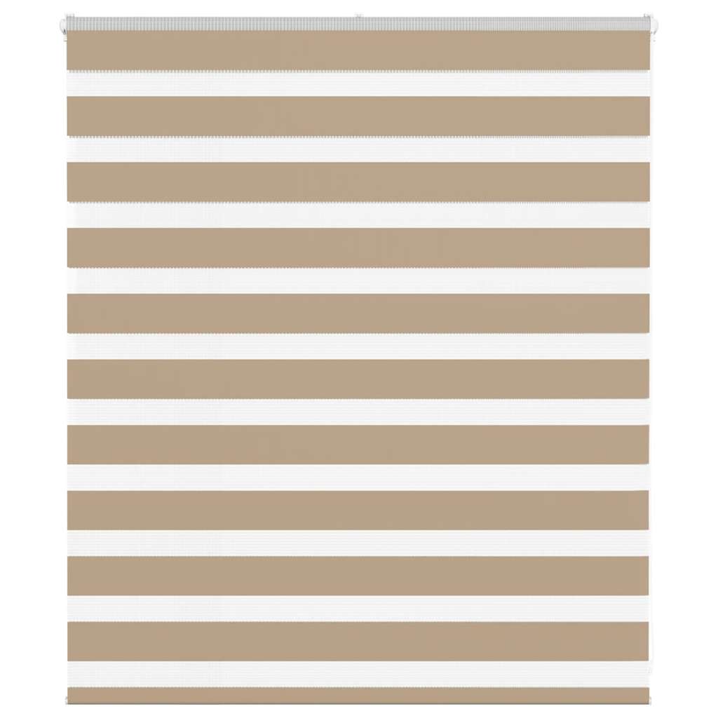 Vidaxl zebra blind 125x100 cm stofbreedte 120,9 cm polyester zandbruin