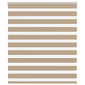 Vidaxl zebra blind 130x100 cm stofbreedte 125,9 cm polyester zandbruin