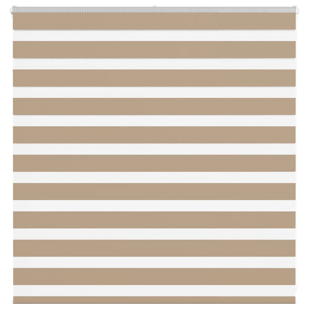 Vidaxl zebra blind 140x100 cm stofbreedte 135,9 cm polyester zandbruin