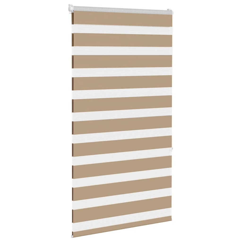 Vidaxl zebra blind 75x150 cm stofbreedte 70,9 cm polyester zandbruin