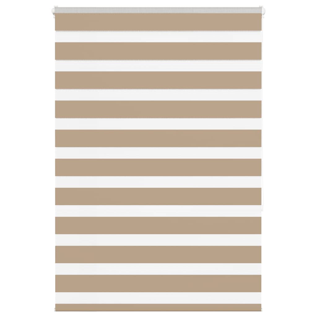 Vidaxl zebra blind 110x150 cm stofbreedte 105,9 cm polyester zandbruin