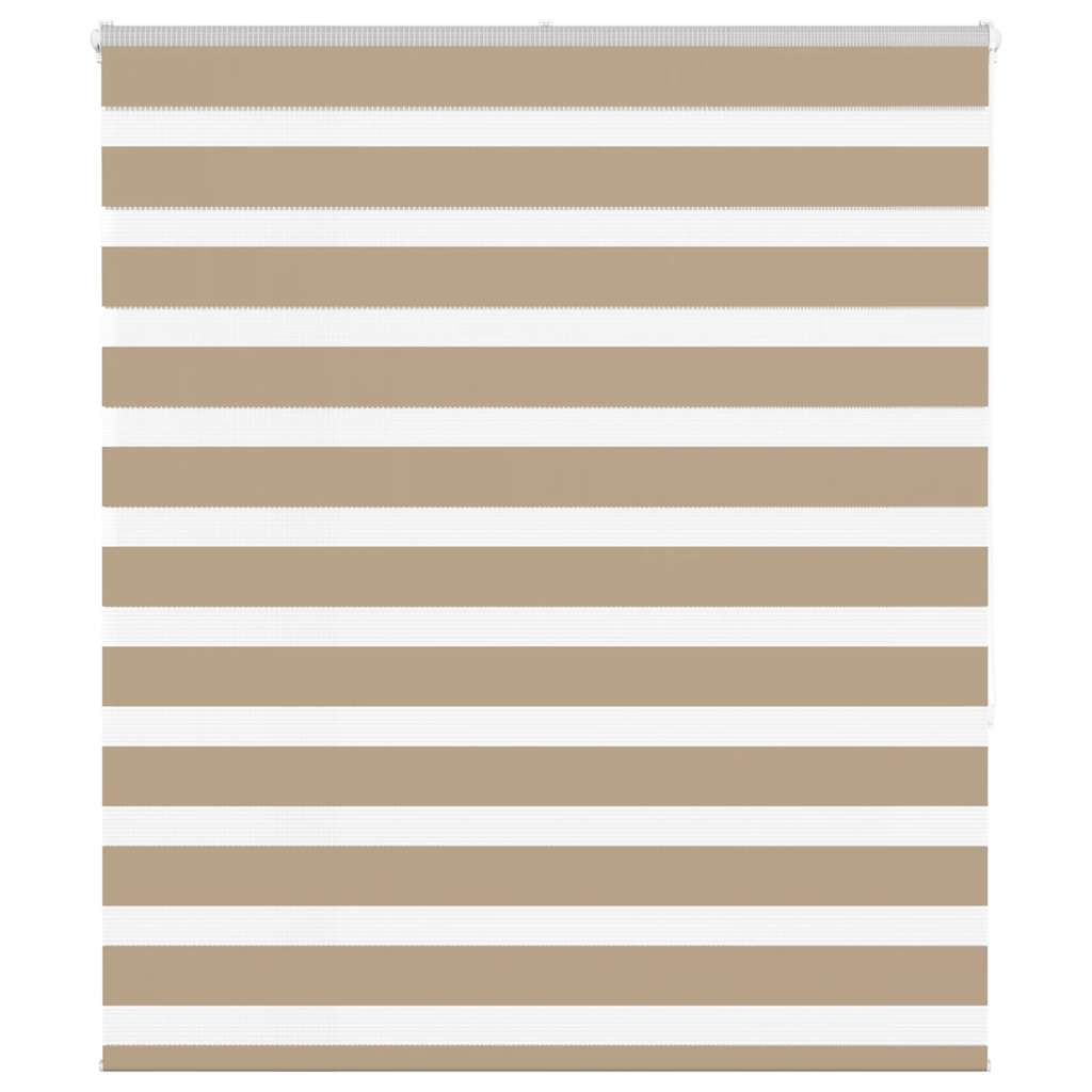 Vidaxl zebra blind 125x150 cm stofbreedte 120,9 cm polyester zandbruin