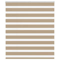 Vidaxl zebra blind 125x150 cm stofbreedte 120,9 cm polyester zandbruin