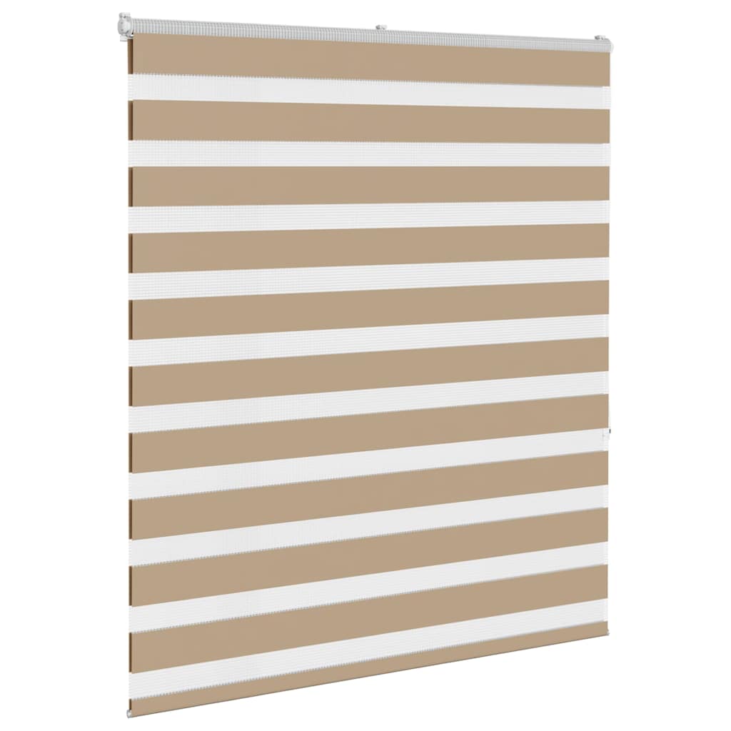 Vidaxl zebra blind 125x150 cm stofbreedte 120,9 cm polyester zandbruin