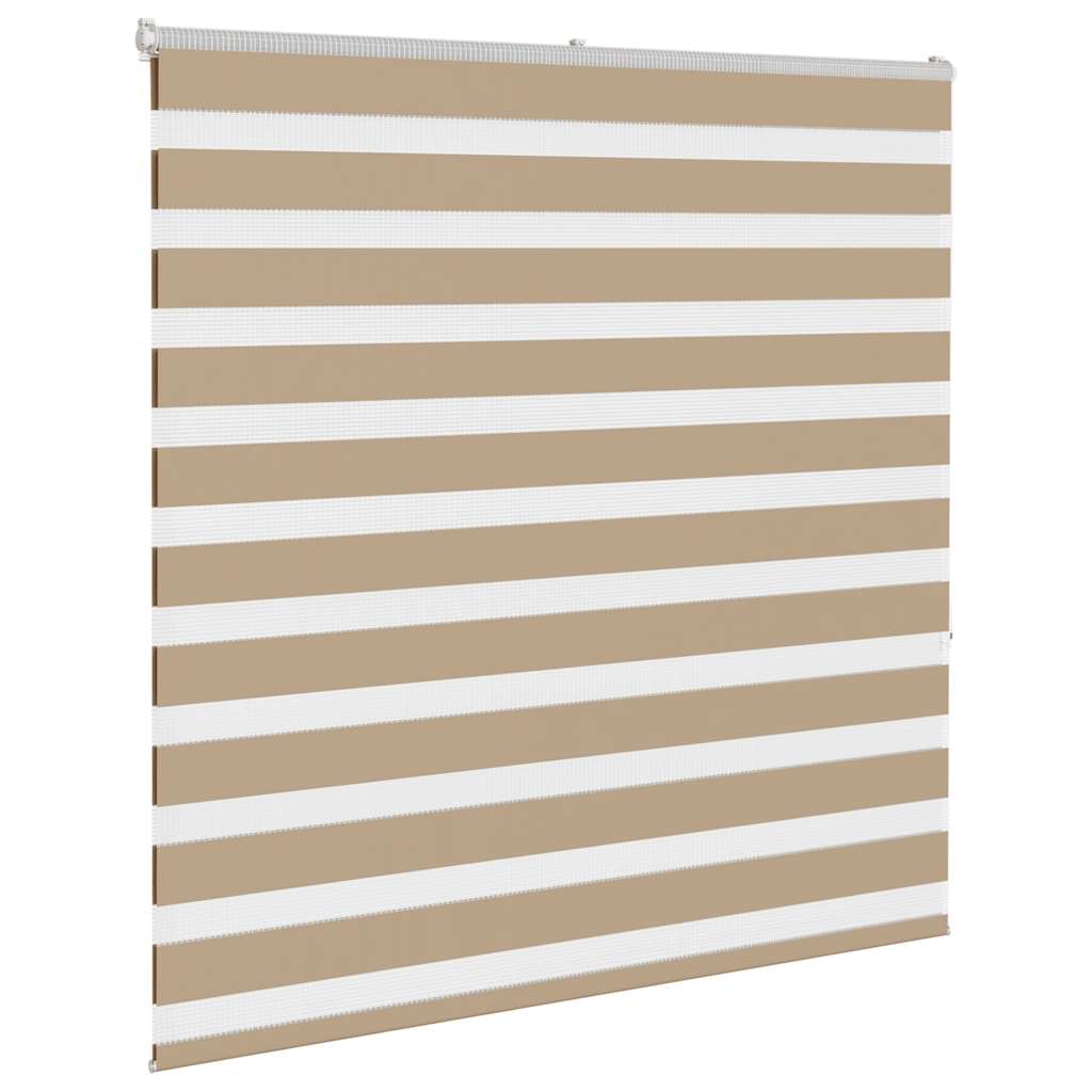 Vidaxl zebra blind 150x150 cm stofbreedte 145,9 cm polyester zandbruin