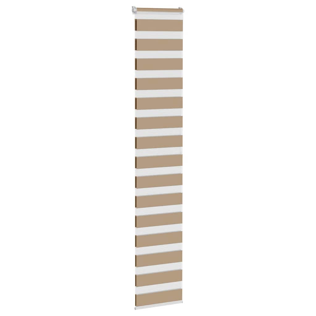 VidaXL Zebra-Rollo 45 x 200 cm, Stoffbreite 40,9 cm, Polyester, sandbraun
