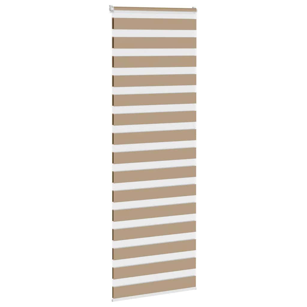 Vidaxl zebra blind 70x200 cm stofbreedte 65,9 cm polyester zandbruin