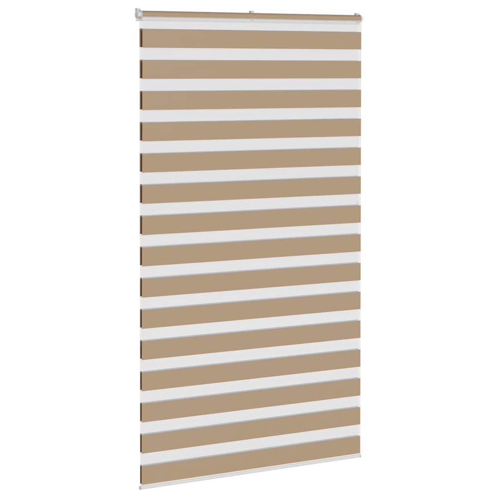 Vidaxl zebra blind 125x200 cm stofbreedte 120,9 cm polyester zandbruin