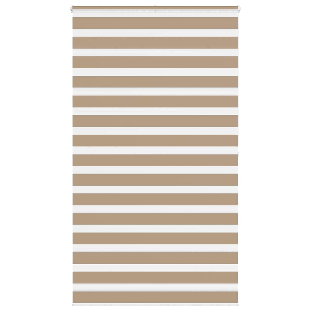 Vidaxl zebra blind 135x200 cm stofbreedte 130,9 cm polyester zandbruin