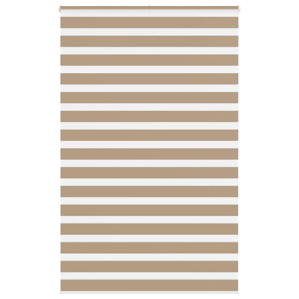 Vidaxl zebra blind 145x200 cm stofbreedte 140,9 cm polyester zandbruin