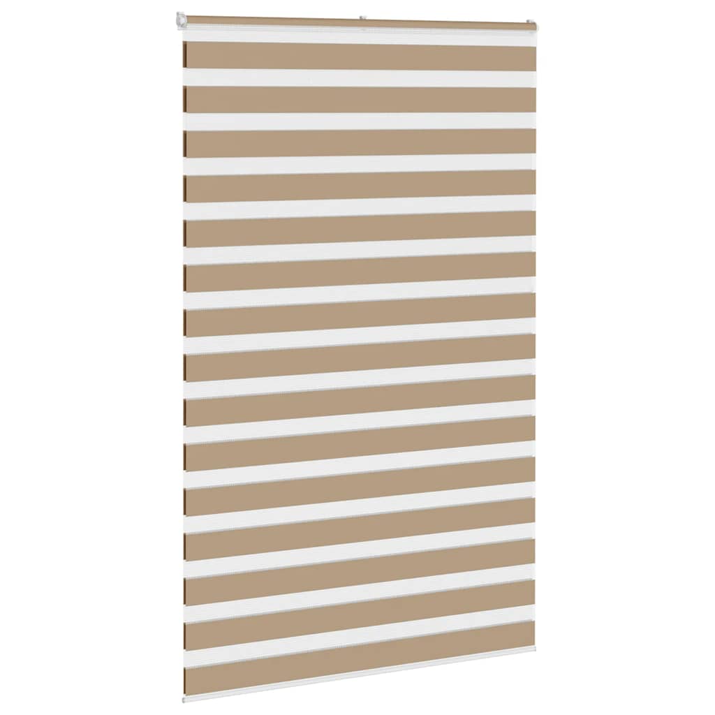 Vidaxl zebra blind 145x200 cm stofbreedte 140,9 cm polyester zandbruin