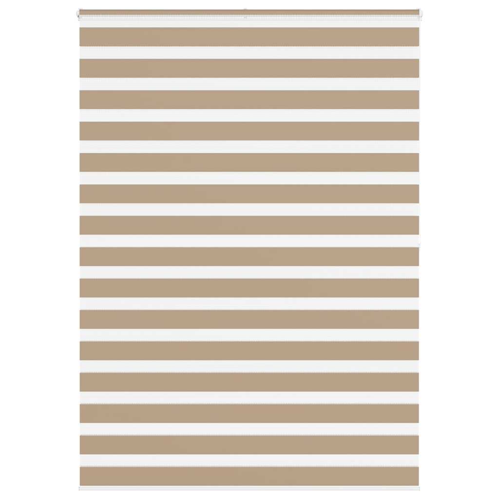 Vidaxl zebra blind 155x200 cm stofbreedte 150,9 cm polyester zandbruin