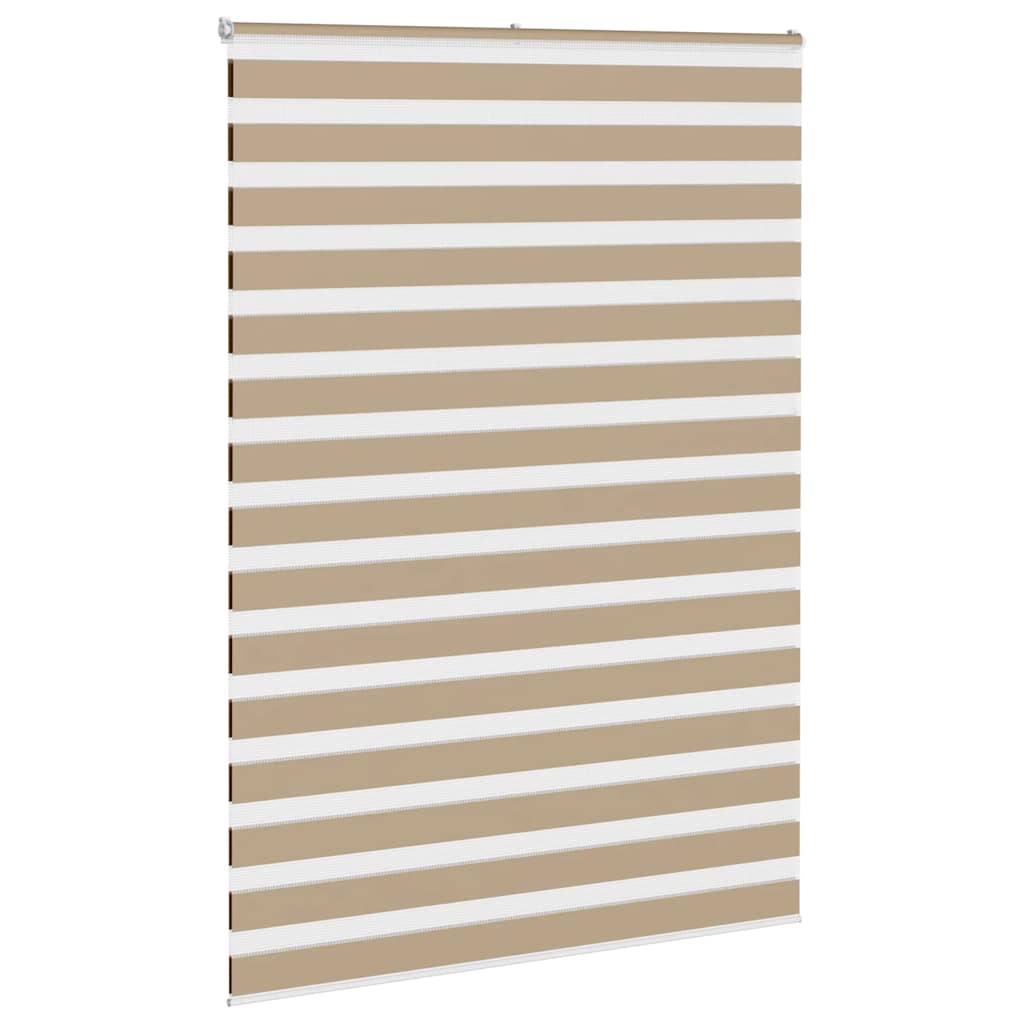 Vidaxl zebra blind 155x200 cm stofbreedte 150,9 cm polyester zandbruin