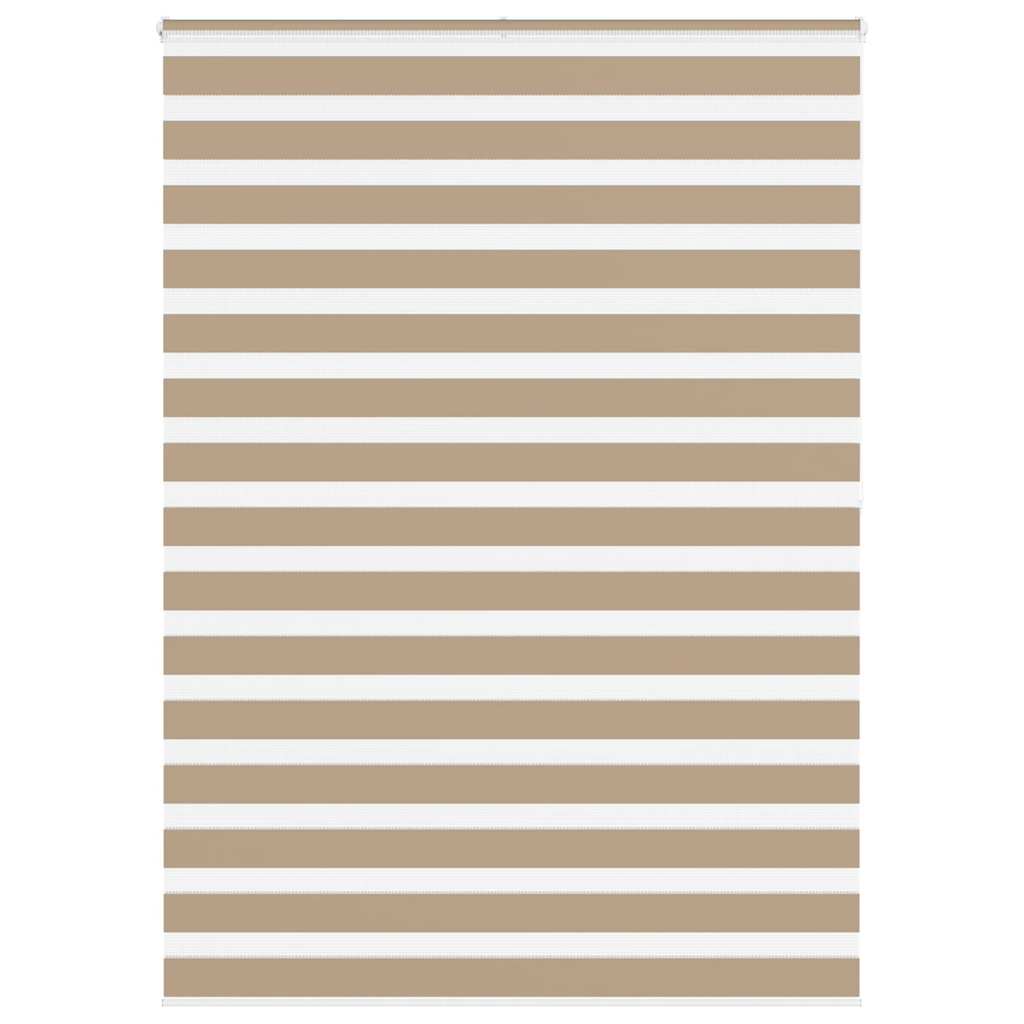 Vidaxl zebra blind 165x200 cm stofbreedte 160,9 cm polyester zandbruin