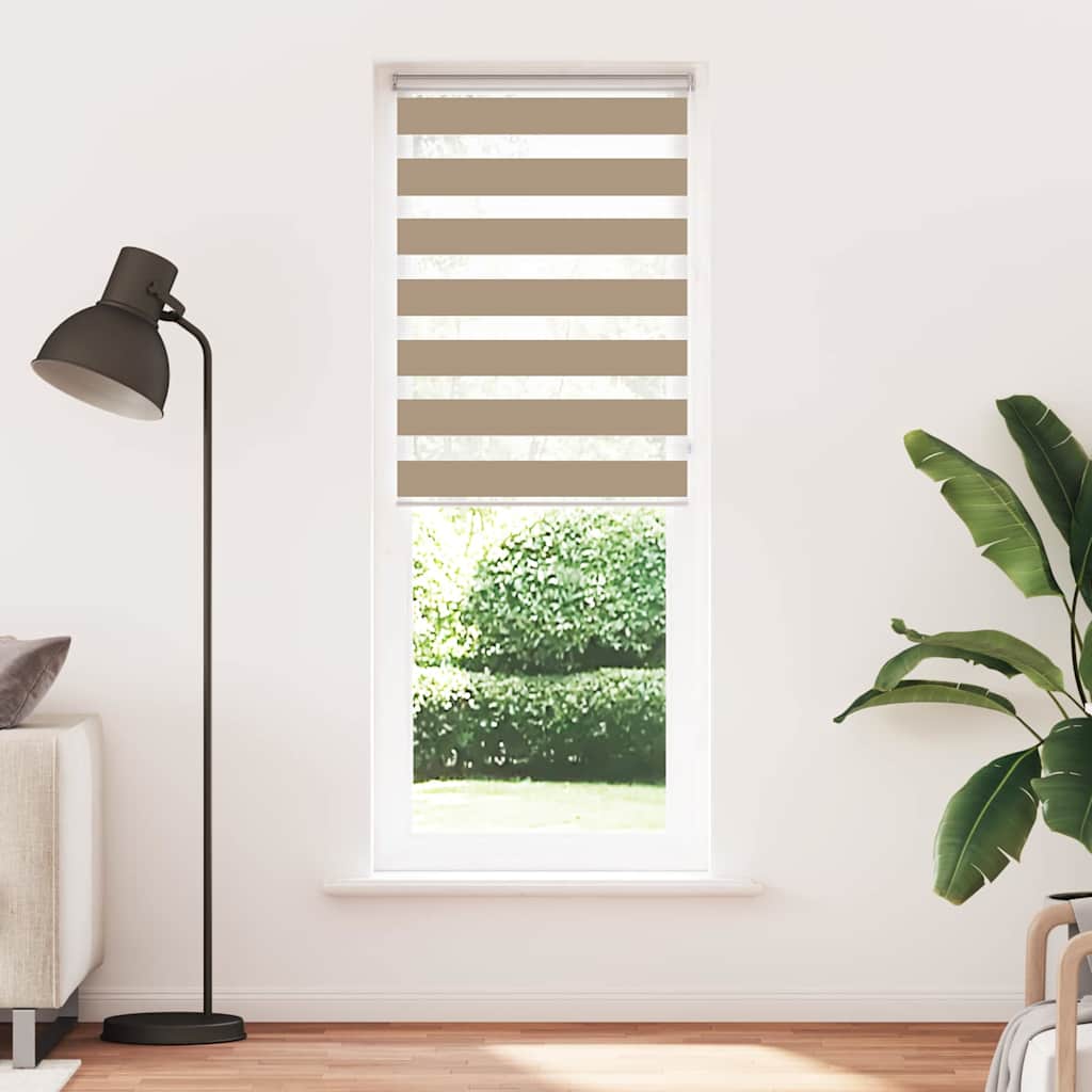 Vidaxl zebra blind 70x230 cm stofbreedte 65,9 cm polyester zandbruin