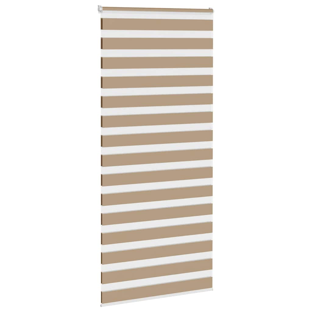 Vidaxl zebra blind 115x230 cm stofbreedte 110,9 cm polyester zandbruin