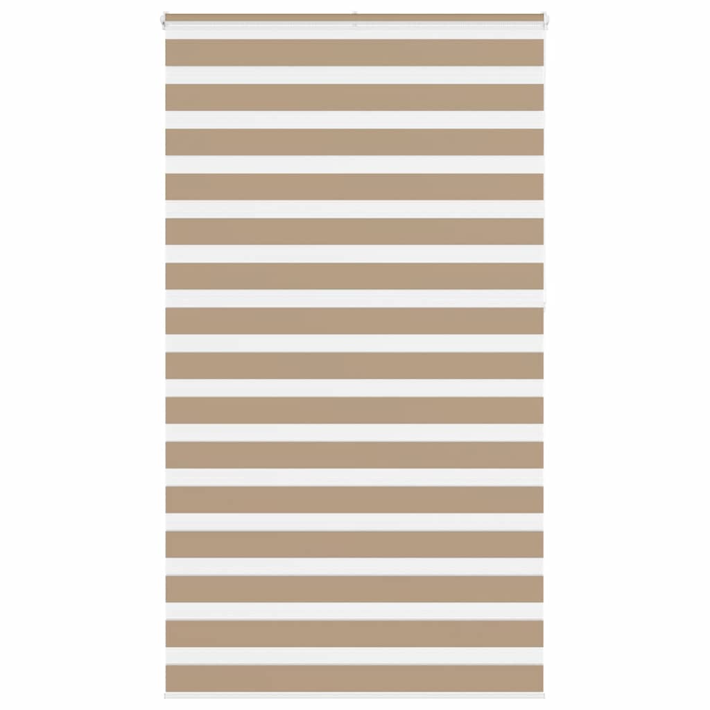 Vidaxl zebra blind 135x230 cm stofbreedte 130,9 cm polyester zandbruin