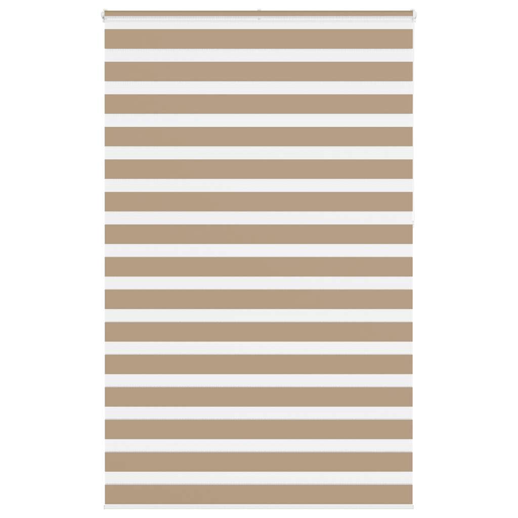 Vidaxl zebra blind 140x230 cm stofbreedte 135,9 cm polyester zandbruin
