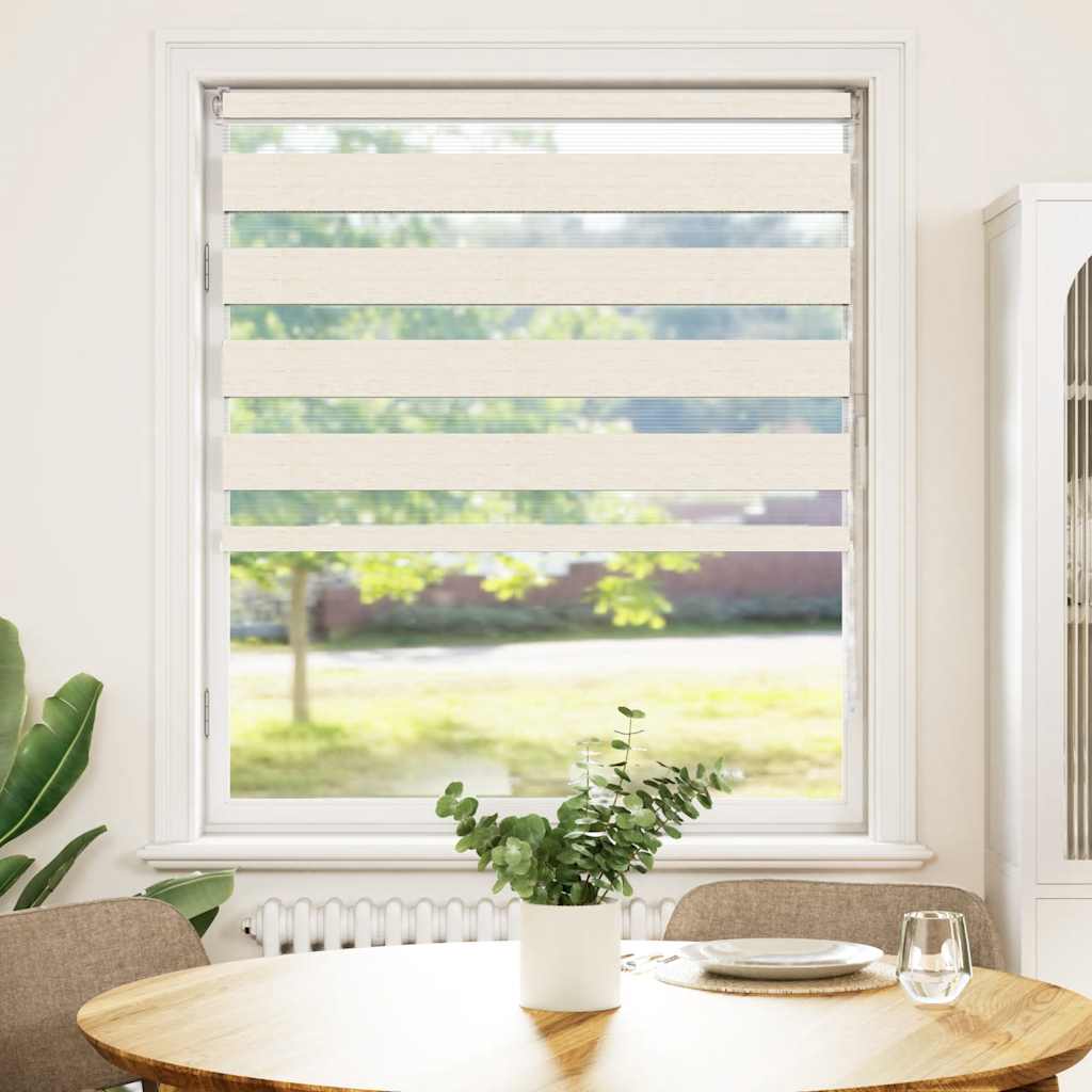 VidaXL Zebra-Rollo 95 x 100 cm, Stoffbreite 90,9 cm, Marmorbeige