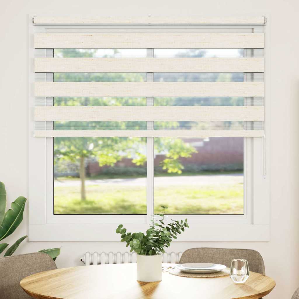 VidaXL Zebra-Rollo 145 x 100 cm, Stoffbreite 140,9 cm, Marmorbeige