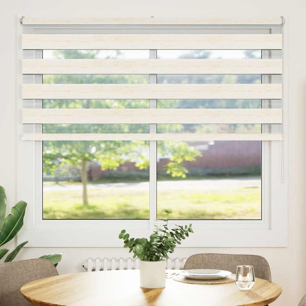 VidaXL Zebra-Rollo 160 x 100 cm, Stoffbreite 155,9 cm, Marmorbeige