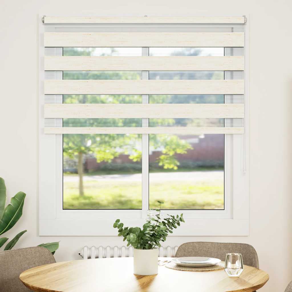VidaXL Zebra-Rollo 120 x 150 cm, Stoffbreite 115,9 cm, Marmorbeige