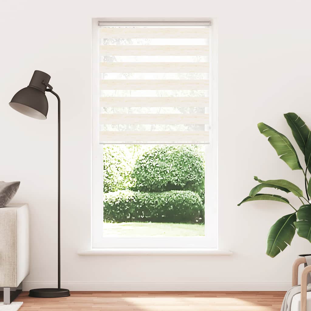 VidaXL Zebra-Rollo 110 x 200 cm, Stoffbreite 105,9 cm, Marmorbeige