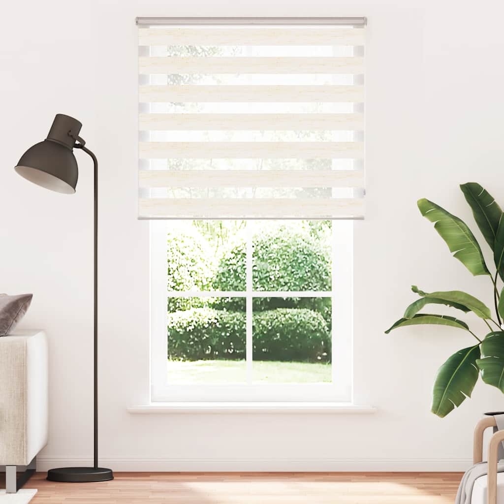 VidaXL Zebra-Rollo 125 x 200 cm, Stoffbreite 120,9 cm, Marmorbeige
